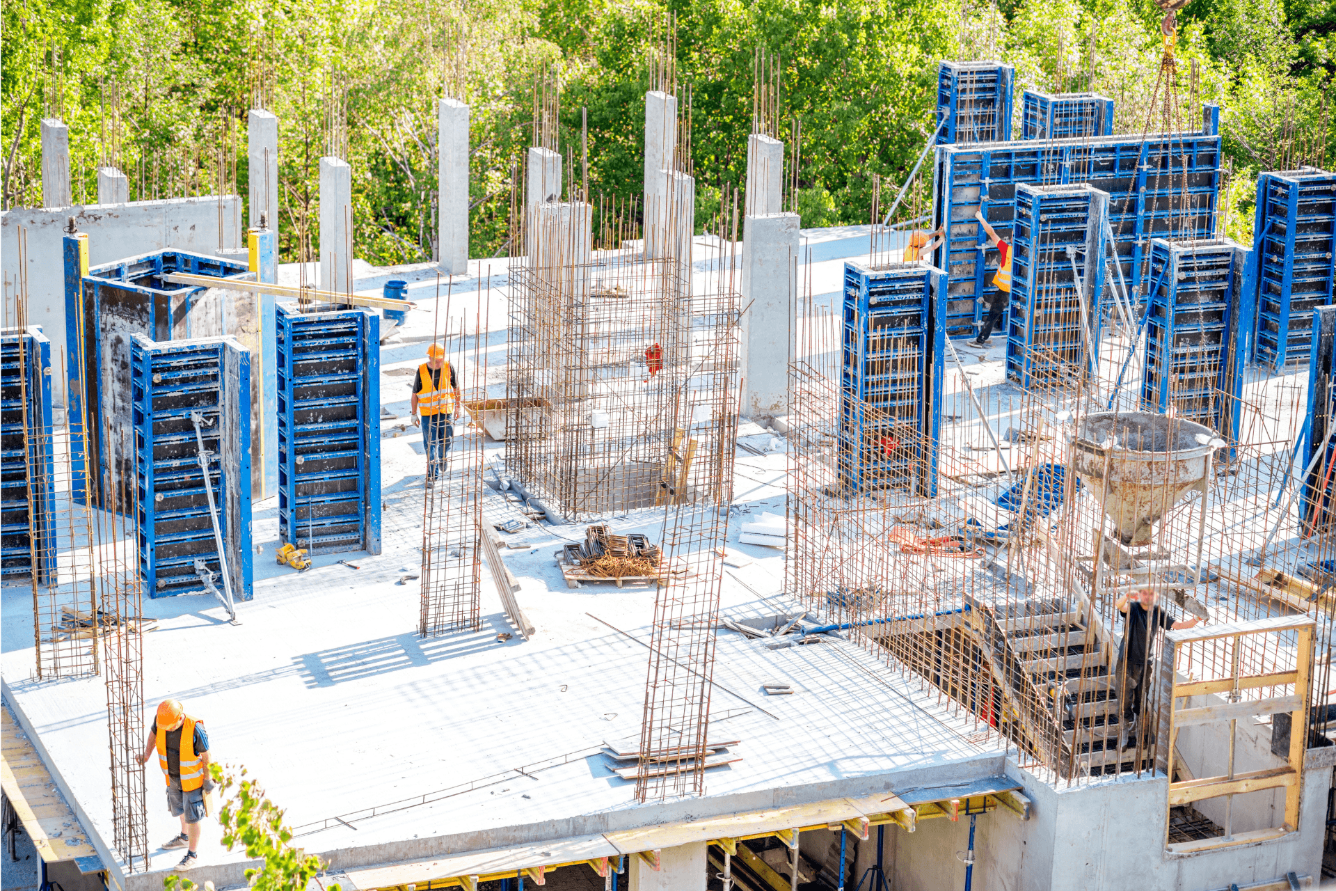 Republic Building Contractors Working On A Commercial Build