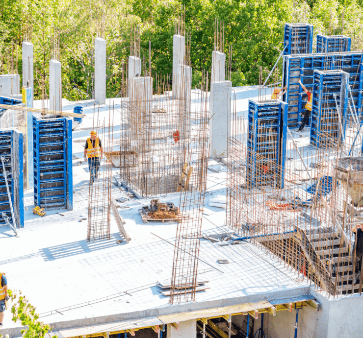 Republic Building Contractors Working On A Commercial Build